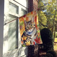 Load image into Gallery viewer, California Spangled Cat in Fall Leaves House Flag