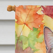 Load image into Gallery viewer, California Spangled Cat in Fall Leaves House Flag