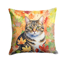 Load image into Gallery viewer, California Spangled Cat in Fall Leaves Throw Pillow