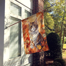 Load image into Gallery viewer, Chantilly Tiffany Cat in Fall Leaves House Flag
