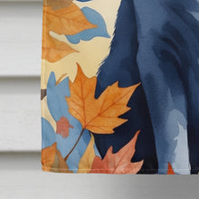 Load image into Gallery viewer, Chartreux Cat in Fall Leaves House Flag