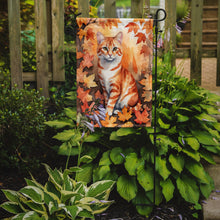 Load image into Gallery viewer, Cheetoh Fall Garden Flag - Cat in Fall Leaves - Cat-Themed Seasonal Yard Decor