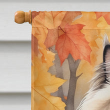 Load image into Gallery viewer, Colorpoint Longhair Cat in Fall Leaves House Flag