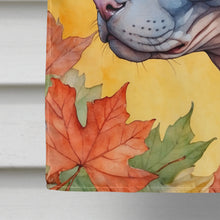 Load image into Gallery viewer, Donskoy Don Sphynx Cat in Fall Leaves House Flag