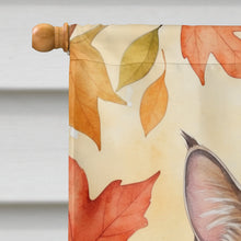 Load image into Gallery viewer, Dwelf Cat in Fall Leaves House Flag