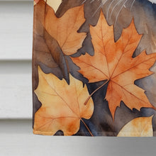 Load image into Gallery viewer, Dwelf Cat in Fall Leaves House Flag
