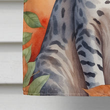 Load image into Gallery viewer, Egyptian Mau Cat in Fall Leaves House Flag