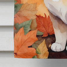 Load image into Gallery viewer, Exotic Shorthair Cat in Fall Leaves House Flag