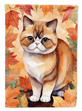 Load image into Gallery viewer, Exotic Shorthair Cat in Fall Leaves House Flag