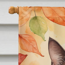 Load image into Gallery viewer, Havana Brown Cat in Fall Leaves House Flag