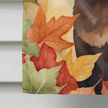 Load image into Gallery viewer, Havana Brown Cat in Fall Leaves House Flag