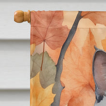 Load image into Gallery viewer, Korat Cat in Fall Leaves House Flag