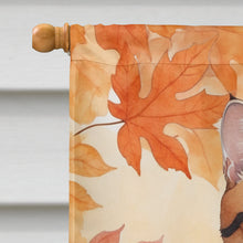 Load image into Gallery viewer, Korean Bobtail Cat in Fall Leaves House Flag