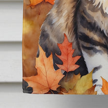 Load image into Gallery viewer, Kurilian Bobtail Cat in Fall Leaves House Flag