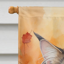 Load image into Gallery viewer, MaineCoon Cat in Fall Leaves House Flag