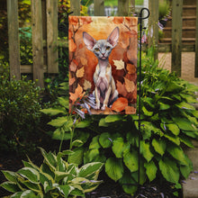 Load image into Gallery viewer, Minskin Fall Garden Flag - Cat in Fall Leaves - Cat-Themed Seasonal Yard Decor