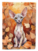Load image into Gallery viewer, Minskin Fall Garden Flag - Cat in Fall Leaves - Cat-Themed Seasonal Yard Decor