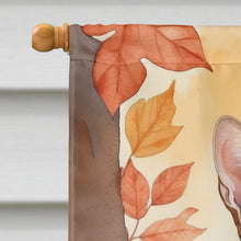 Load image into Gallery viewer, Ocicat Cat in Fall Leaves House Flag