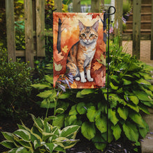 Load image into Gallery viewer, Oregon Rex Fall Garden Flag - Cat in Fall Leaves - Cat-Themed Seasonal Yard Decor