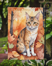 Load image into Gallery viewer, Oregon Rex Fall Garden Flag - Cat in Fall Leaves - Cat-Themed Seasonal Yard Decor