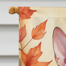 Load image into Gallery viewer, Oriental Shorthair Cat in Fall Leaves House Flag