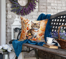 Load image into Gallery viewer, Owyhee Bob Cat in Fall Leaves Throw Pillow