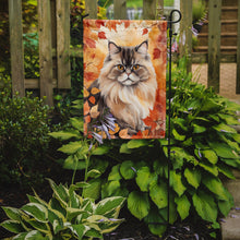 Load image into Gallery viewer, Persian Fall Garden Flag - Cat in Fall Leaves - Cat-Themed Seasonal Yard Decor
