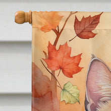 Load image into Gallery viewer, Raas Cat in Fall Leaves House Flag