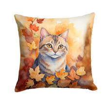 Load image into Gallery viewer, Raas Cat in Fall Leaves Throw Pillow