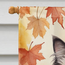 Load image into Gallery viewer, Ragdoll Cat in Fall Leaves House Flag