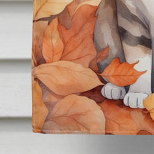 Load image into Gallery viewer, Scottish Fold Cat in Fall Leaves House Flag