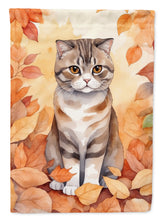 Load image into Gallery viewer, Scottish Fold Fall Garden Flag - Cat in Fall Leaves - Cat-Themed Seasonal Yard Decor