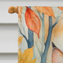 Load image into Gallery viewer, Sokoke Cat in Fall Leaves House Flag