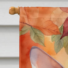 Load image into Gallery viewer, Sphynx Cat in Fall Leaves House Flag