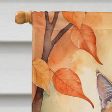 Load image into Gallery viewer, Suphalak Cat in Fall Leaves House Flag