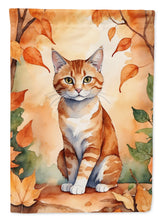 Load image into Gallery viewer, Suphalak Cat in Fall Leaves House Flag