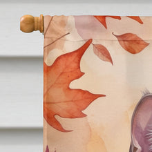 Load image into Gallery viewer, Thai Lilac Cat in Fall Leaves House Flag
