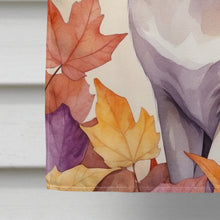 Load image into Gallery viewer, Thai Lilac Cat in Fall Leaves House Flag