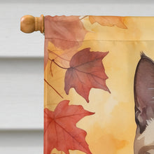 Load image into Gallery viewer, Tonkinese Cat in Fall Leaves House Flag