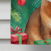 Load image into Gallery viewer, Abyssinian Cat By the Christmas Tree House Flag