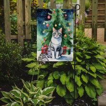 Load image into Gallery viewer, Aegean Christmas Garden Flag - Cat by the Christmas Tree - Cat-Themed Holiday Yard Decor