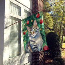 Load image into Gallery viewer, American Bobtail Cat By the Christmas Tree House Flag