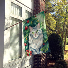Load image into Gallery viewer, American Curl Cat By the Christmas Tree House Flag