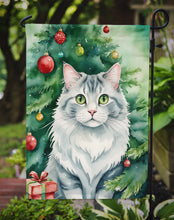Load image into Gallery viewer, American Curl Christmas Garden Flag - Cat by the Christmas Tree - Cat-Themed Holiday Yard Decor
