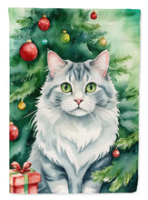 Load image into Gallery viewer, American Curl Christmas Garden Flag - Cat by the Christmas Tree - Cat-Themed Holiday Yard Decor