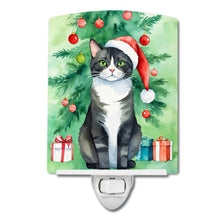 Load image into Gallery viewer, American Polydactyl Cat By the Christmas Tree Ceramic Night Light