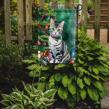 Load image into Gallery viewer, American Shorthair Christmas Garden Flag - Cat by the Christmas Tree - Cat-Themed Holiday Yard Decor