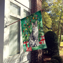 Load image into Gallery viewer, American Wirehair Cat By the Christmas Tree House Flag