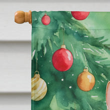 Load image into Gallery viewer, Arabian Mau Cat By the Christmas Tree House Flag