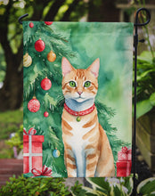 Load image into Gallery viewer, Arabian Mau Christmas Garden Flag - Cat by the Christmas Tree - Cat-Themed Holiday Yard Decor